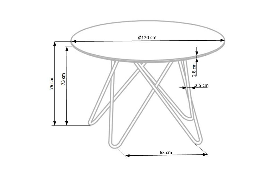 Обеденные столы - изображение №8 "Стол обеденный BONELLO"  на www.Angstrem-mebel.ru